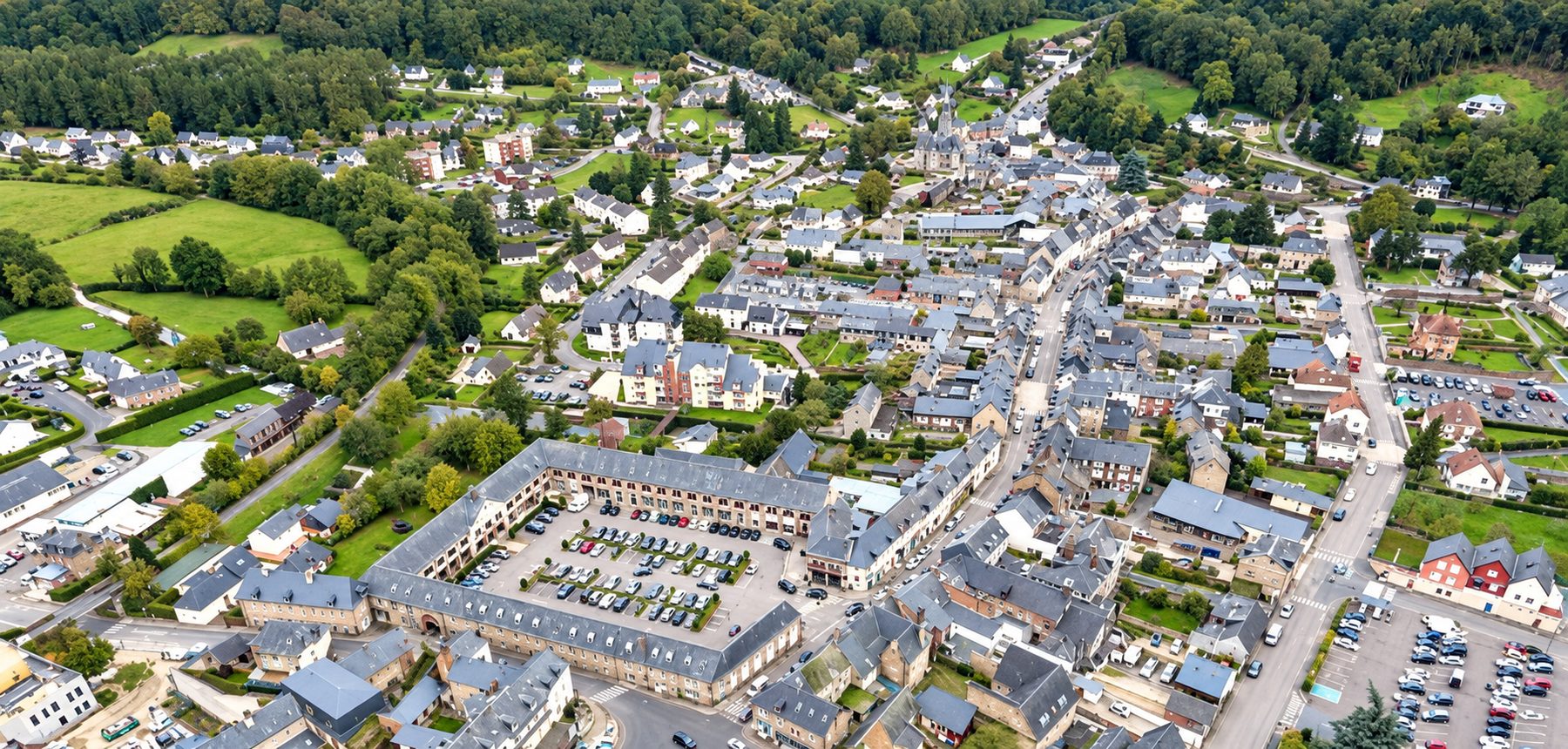 Vue aérienne de Cany-Barville